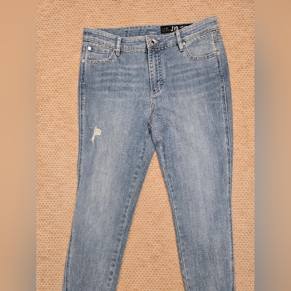 ARMANI EXCHANGE WOMEN'S J19 SUPER-SKINNY SIDE SLIT JEANS SIZE 31 - Picture 3 of 14